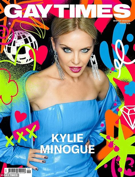 Kylie Minogue Stuns In Blue Leather On The Cover Of Gay Times Magazine