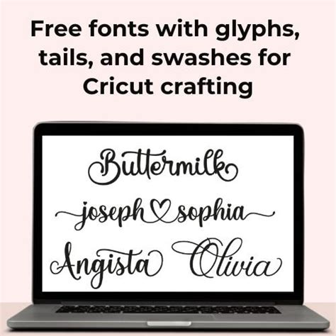 Free Fonts With Swashes And Tails For Cricut Print Your Story