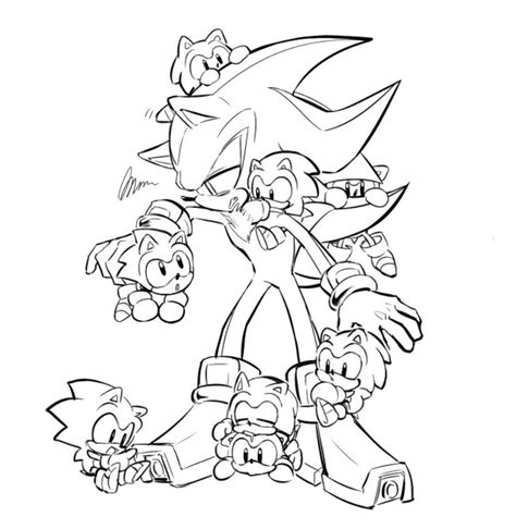 Shadow And Lil Sonics Shadow The Hedgehog Sonic The Hedgehog Silver