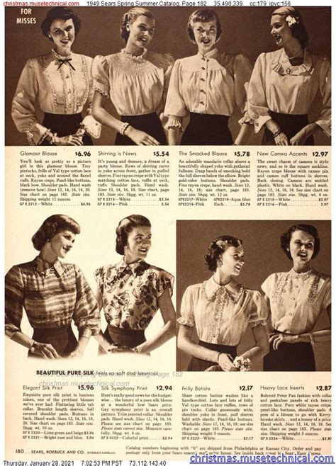 1949 Sears Spring Summer Catalog Page 182 Christmas Catalogs