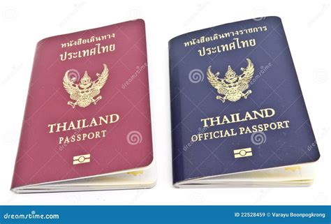Thailand Passport And Thailand Official Passport Royalty Free Stock