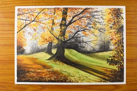 Oil Pastels Painting Landscape For Beginners Easy And Beautiful Idea