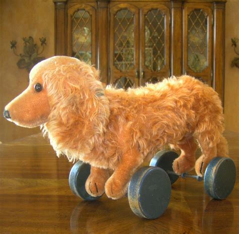 Vintage Antique Steiff Dachshund Dog Pull Toy Waldi 16 Long