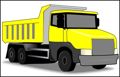 yellow dump truck clip art  clkercom vector clip art
