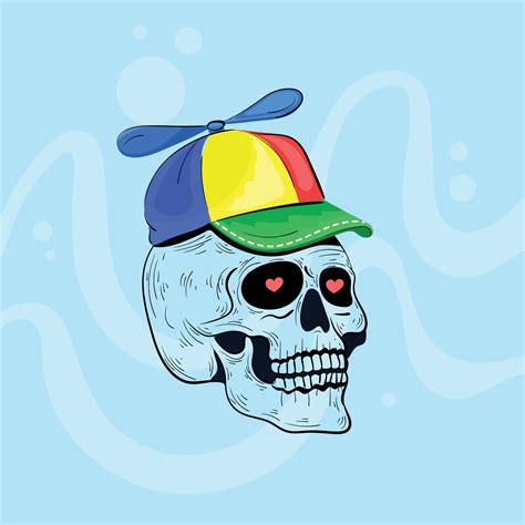 Trendy Cap Skull 21926994 Vector Art At Vecteezy