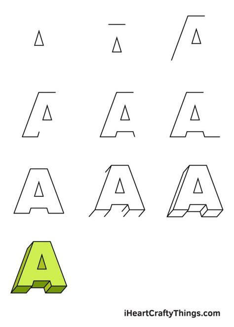 3d Letters Drawing How To Draw 3d Letters Step By Step