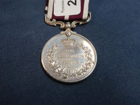 George V Meritorious Service Medal With Swivel Ribbon Bar Awarded To