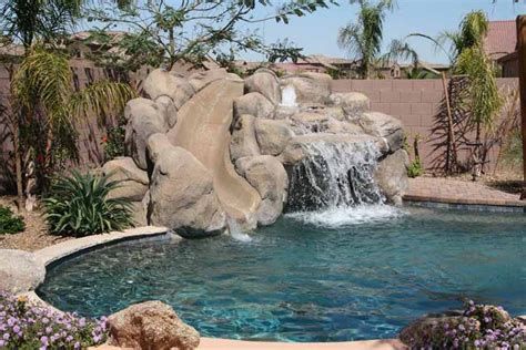 Phoenix Swimming Pool Waterfalls And Features Arizona Unique Custom