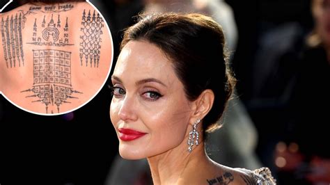 Angelina Jolies Tattoos Photos Of Her Many Inkings