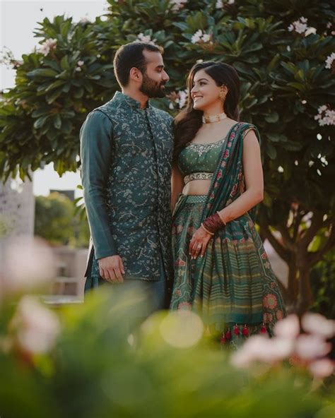 Colour Coordinated Mehndi Outfit Ideas Of Bride And Groom We Love Weddingbazaar