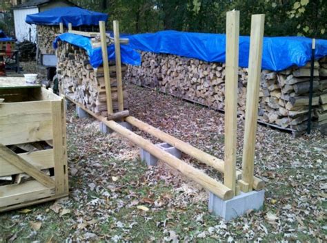 Diy firewood rack using no tools: Cinder Block Stacking Method | Firewood Hoarders Club