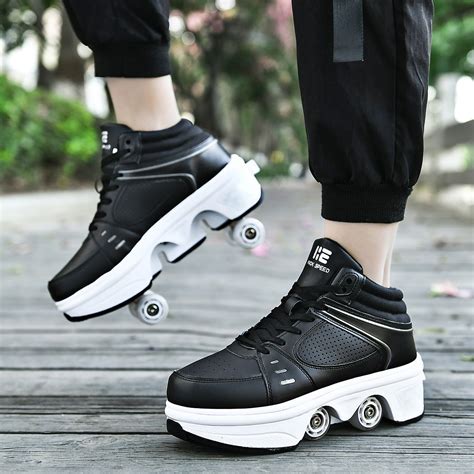Roller Skate Shoes Black Edition With Led Kick Speed Kick Speed