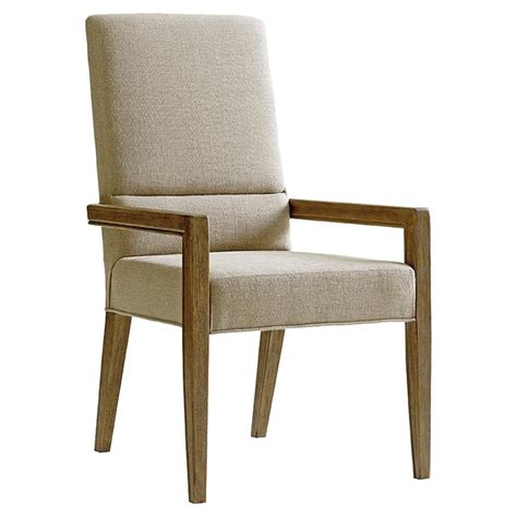 You can easily put your arms at rest and sit more relaxed. Lexington Metro Modern Dove Grey Linen Upholstered Brown ...