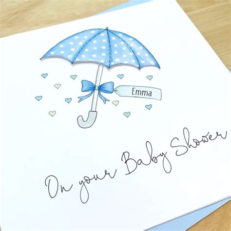 Personalised Baby Shower Card Handmade Personalised Baby Etsy UK Baby Shower Cards Baby