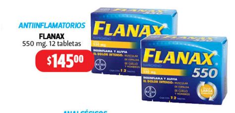 Antiinflamatorios Flanax 550mg 12 Tabletas Oferta En Farmacias Guadalajara