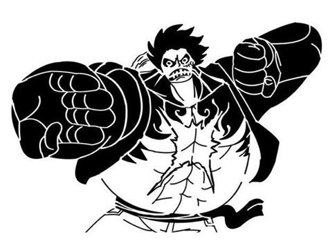 Gear4luffystencilbylongquang Anime Decals Anime One Piece Anime