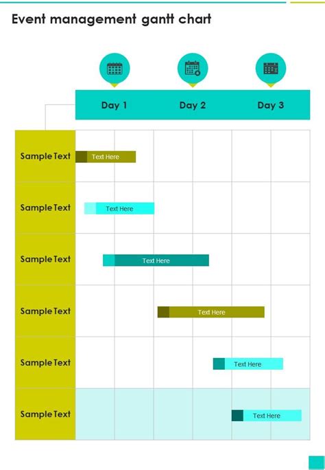 Event Management Gantt Chart