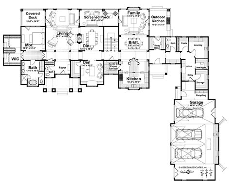 L shaped house plans showing 1 — 16 of 22. Floor Plans AFLFPW17276 - 2 Story Shingle Home with 6 ...