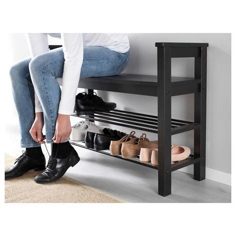 Hemnes Bench With Shoe Storage Black Brown 33 12x12 58 Ikea In