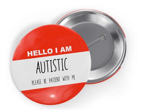 Hello I Am Autistic Pin Autism Awareness Button Pin Etsy