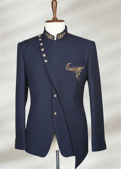Buy Navy Blue Embroidered Jodhpuri Prince Suit Prince Suit Fashion