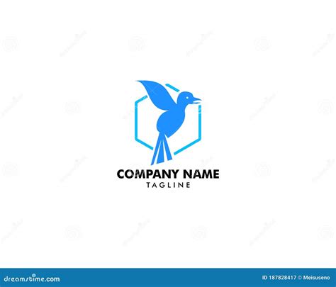 Abstract Bird Logo Design Vector Template Stock Vector Illustration