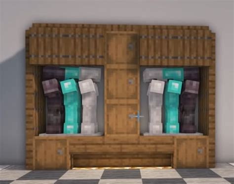 Armor Wardrobe Minecraft Room Minecraft House Designs Minecraft