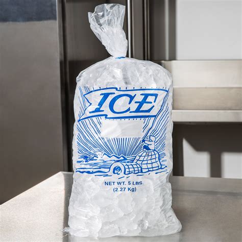 5 Lb Clear Plastic Ice Bag With Igloo Graphic 1000bundle