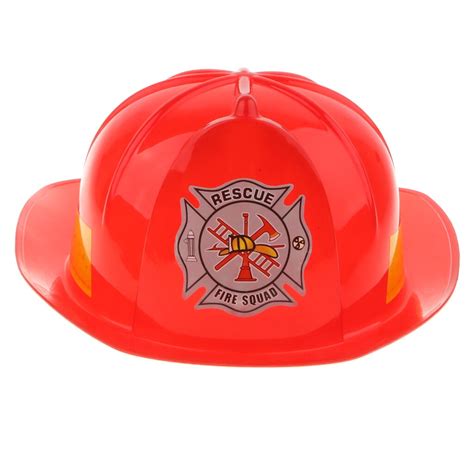 Kids Fireman Chief Safety Helmet Firefighter Hat Role Play Toy Fancy