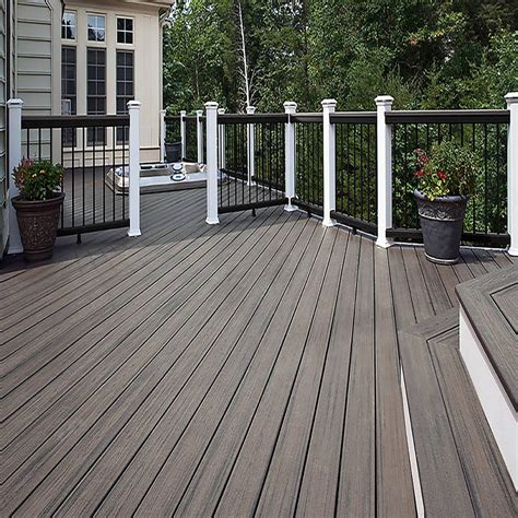 Trex's premium decking line is called trex transcend. Trex Transcend Island Mist Grooved 4.88m Swansea | Trex ...