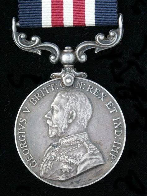 The British Military Medal Gv Ww1 For Bravery In The Field