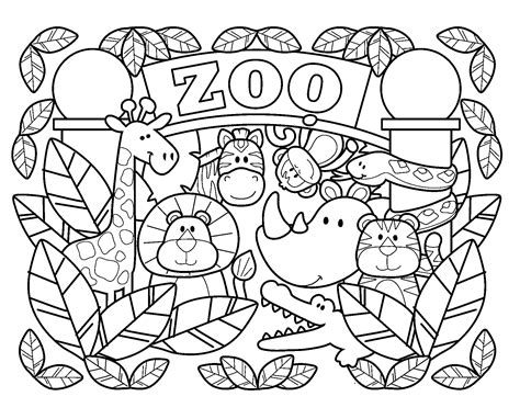 40 Free Printable Zoo Coloring Pages