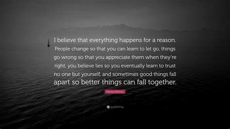 Marilyn Monroe Quote I Believe That Everything Happens For A Reason