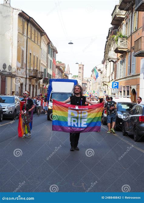 Cremona Lombardy Italy 4th June 2022 Pride Parade Celebrating Lgbtqia World Editorial