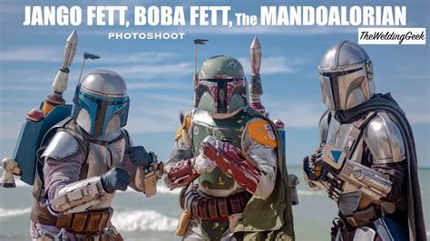 Jango Fett Boba Fett The Mandalorian Photoshoot Star Wars Poster