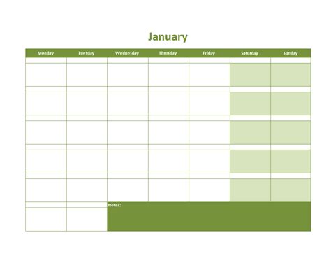 Monthly Calendar Schedule Excel Templates At