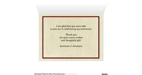 Retirement Thank You Note Three Red Canoes Note Card Zazzle