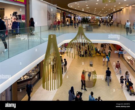 People Walking Inside Westland Shopping Center In Bruxelles Stock Photo