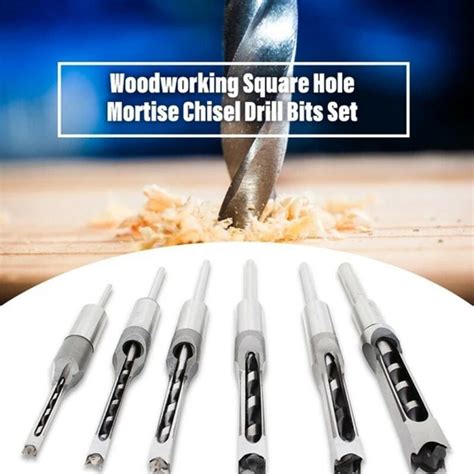 Square Wood Chisel Drill Set Square Mortise Chisel Wood Drill Hole