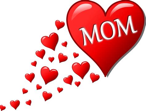 Love Mom Hearts Mother Png Transparent Background Free Download