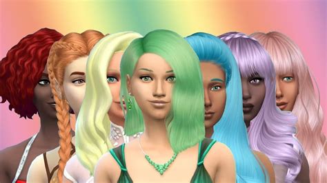 Rainbow Create A Sim 💛💚💙💜 The Sims 4 Rainbow Challenge Cas Sims 4