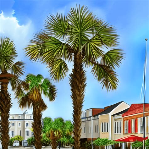Charleston South Carolina Palm Trees · Creative Fabrica