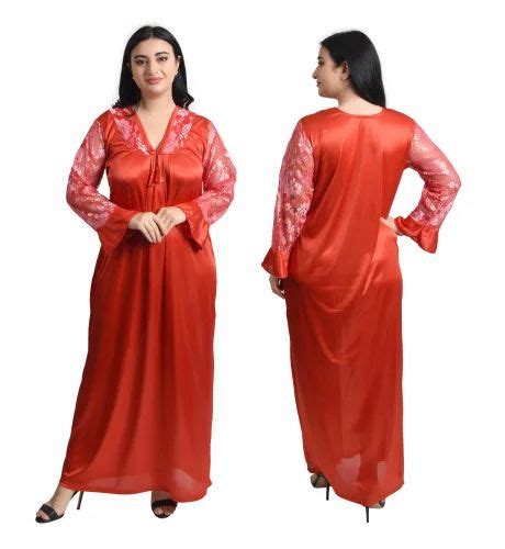 Cotton Embroidered Ladies Red Nighty Robe Set Full Sleeve At Rs 299piece In New Delhi