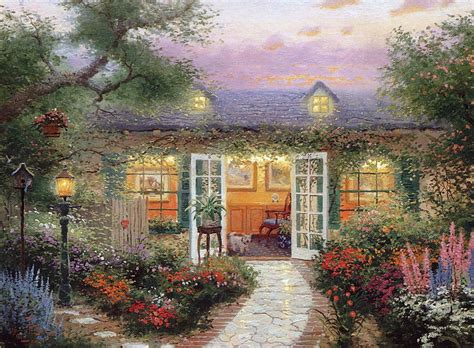Hd Wallpaper Multicolored House Painting Summer Light Sunset