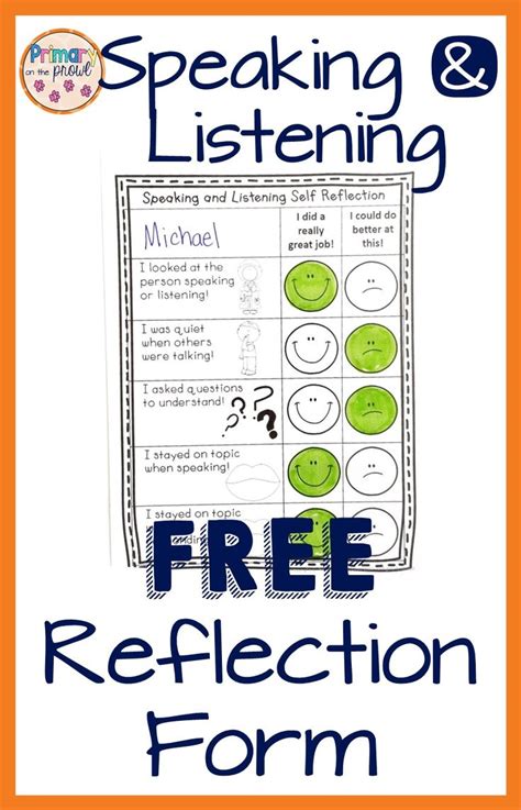 Paglilimi, reflection, repleksyon, paglilining, pagmuni muni, pagmumuni muni. Speaking & Listening Self Reflection Form | Reflection ...