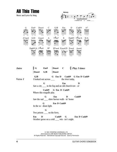 All This Time By Sting Sting Digital Sheet Music For Guitar Chords