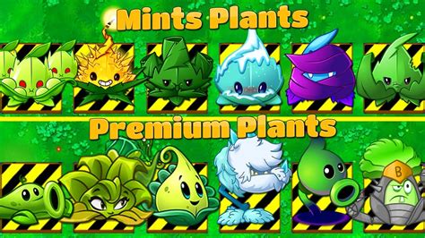 Premium Plants Vs Mints Plants Max Level Power Up In Plants Vs Zombies