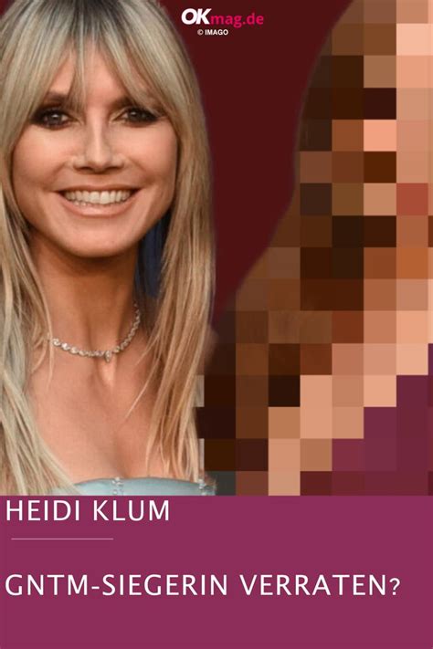 Der grund für die mögliche veränderung ist ein ganz anderer: Heidi Klum: GNTM-Gewinnerin verraten? in 2020 | Gntm ...