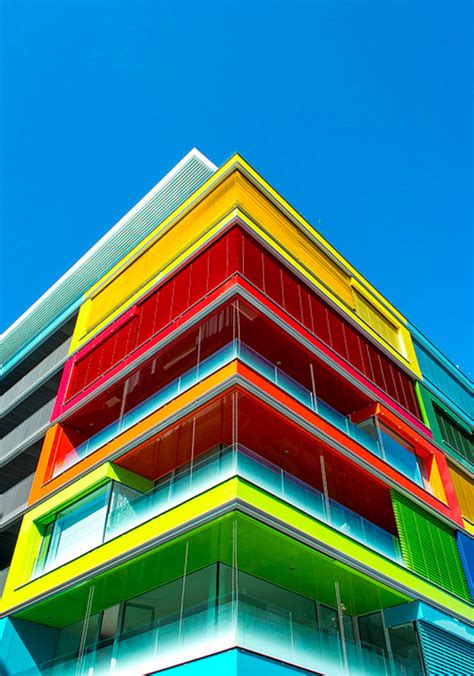 Contemporary Building Blocks Color Blocked Architecture