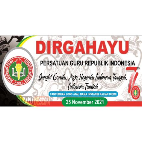 Detail Jual Banner Spanduk Hari Guru Pgri 2021 Bisa Cod Dan Free